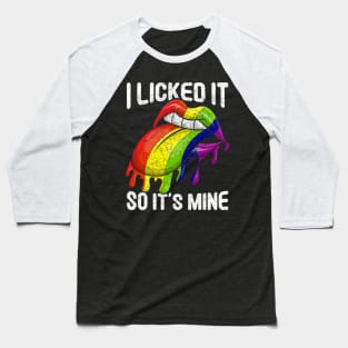 Lesbian Rainbow Flag Gay Pride Month Lgbt Baseball T-Shirt